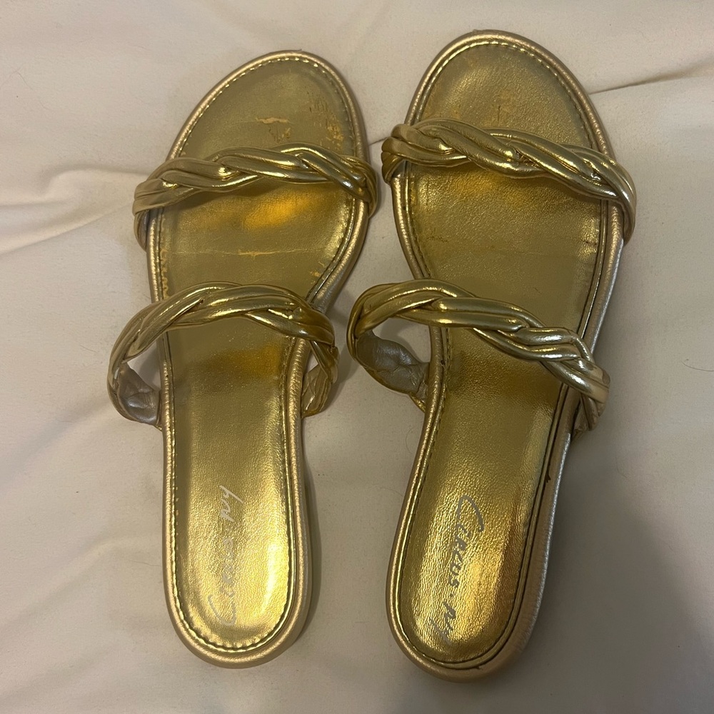 Sam Edelman Circus Gold Strap Sandals